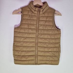 Boys beige puffer vest